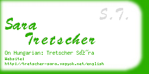 sara tretscher business card